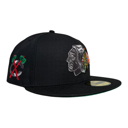 Chicago Blackhawks Black Pewter New Era 59Fifty Fitted Hat