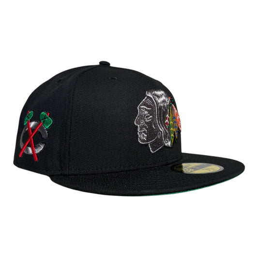 Chicago Blackhawks Black Pewter New Era 59Fifty Fitted Hat