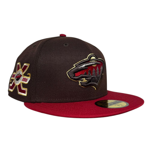 Minnesota Wild 10th Anniversary Burnt Metallic New Era 59Fifty Fitted Hat