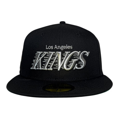 Los Angeles Kings Script Black Throwback Edition New Era 59Fifty Fitted Hat