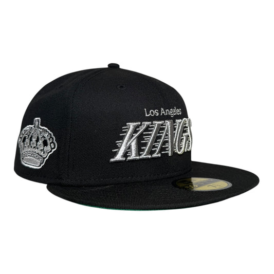 Los Angeles Kings Script Black Throwback Edition New Era 59Fifty Fitted Hat