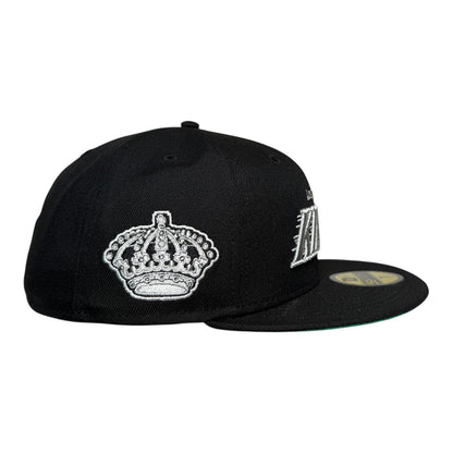 Los Angeles Kings Script Black Throwback Edition New Era 59Fifty Fitted Hat