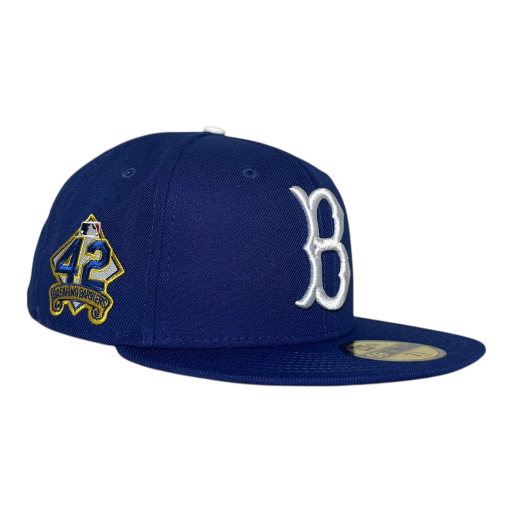 The Hat Wall Brooklyn Dodgers Jackie Robinson "42 Breaking Barriers" New Era 59Fifty Fitted Hat