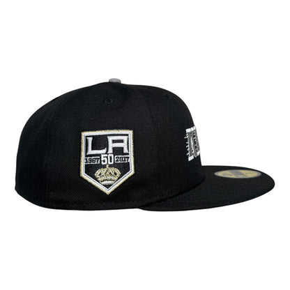 Los Angeles Kings Wordmark 50th Anniversary New Era 59Fifty Fitted Hat