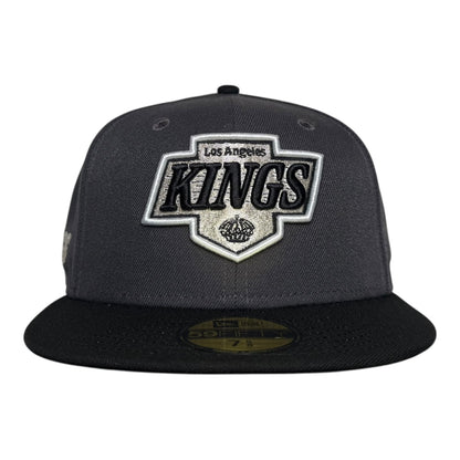Los Angeles Kings Block Side Patch Black/Graphite New Era 59Fifty Fitted Hat