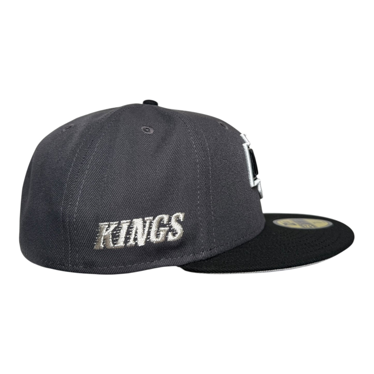 Los Angeles Kings Block Side Patch Black/Graphite New Era 59Fifty Fitted Hat
