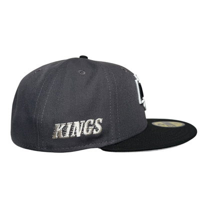 Los Angeles Kings Block Side Patch Black/Graphite New Era 59Fifty Fitted Hat