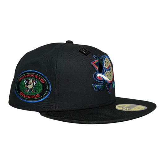 Anaheim Ducks Metallic Black Capsule New Era 59Fifty Fitted Hat