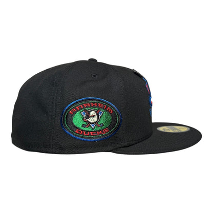 Anaheim Ducks Metallic Black Capsule New Era 59Fifty Fitted Hat