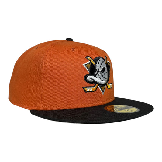 Anaheim Ducks Fight Orange/Black Grey UV New Era 59Fifty Fitted Hat