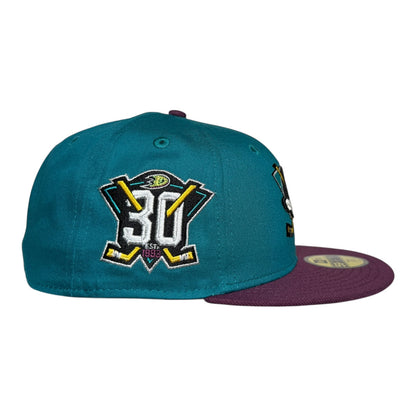 Anaheim Ducks 30th Anniversary Maroon Jersey Inspired New Era 59Fifty Fitted Hat