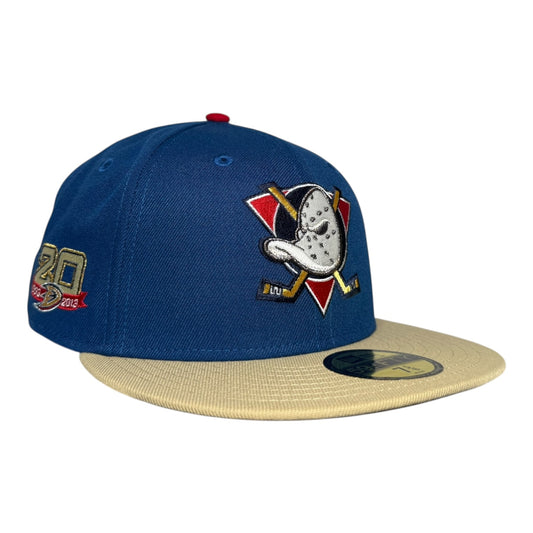 Anaheim Ducks 20th Anniversary Gordon Bombay Team USA Jacket New Era 59Fifty Fitted Hat