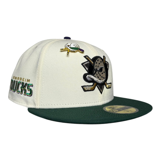 Anaheim Ducks "Bash Pack" Chrome White/Green New Era 59Fifty Fitted Hat