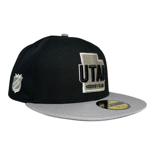 Utah Hockey Club Black and Silver Metallic New Era 59Fifty Fitted Hat