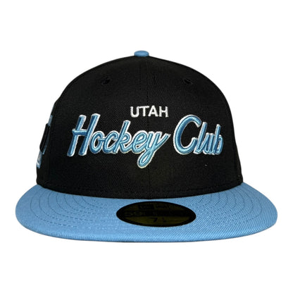 Utah Hockey Club Black and Blue Script Inaugural Season New Era 59Fifty Fitted Hat