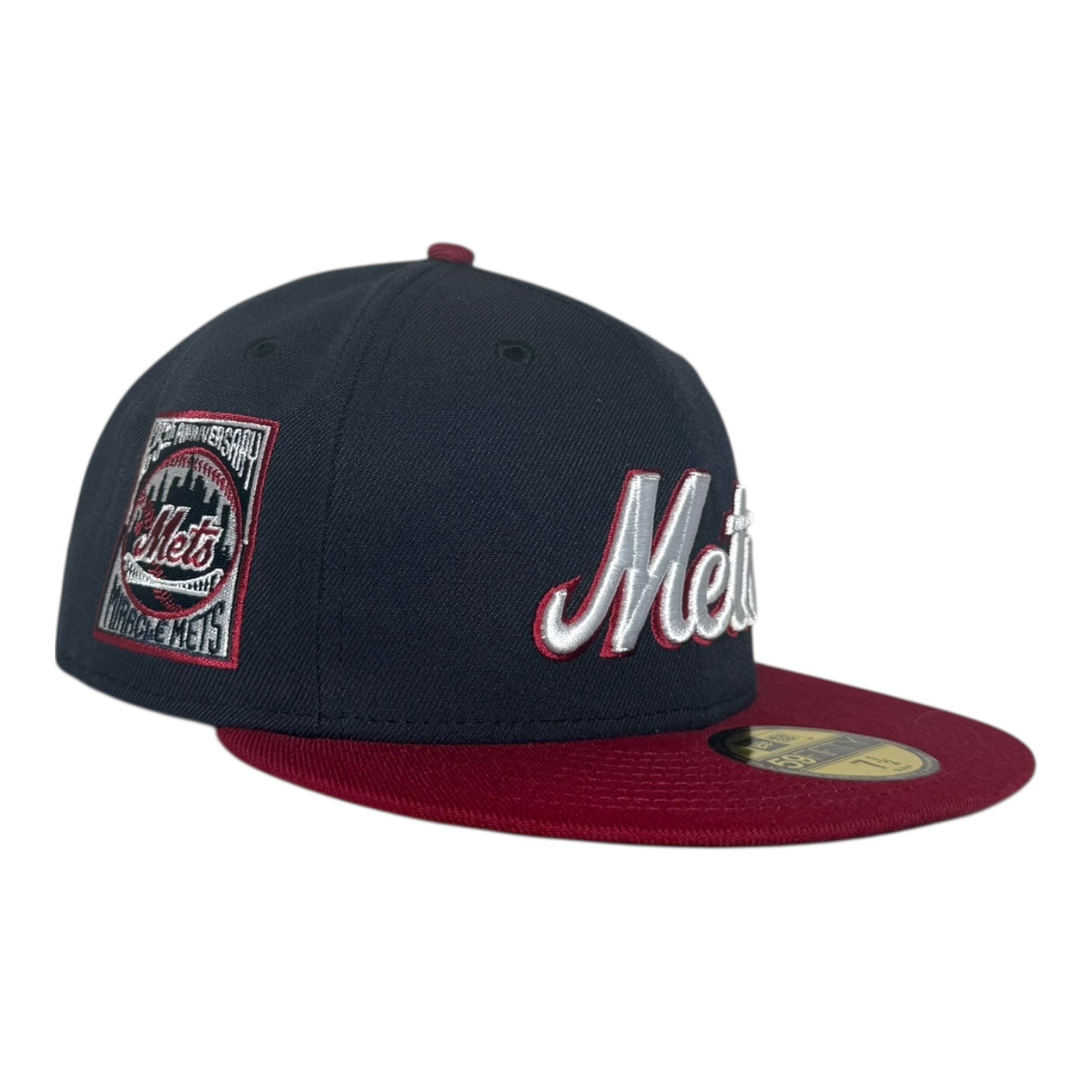 New York Mets 25th Anniversary Hometown Text Hat Club New Era 59Fifty Fitted Hat