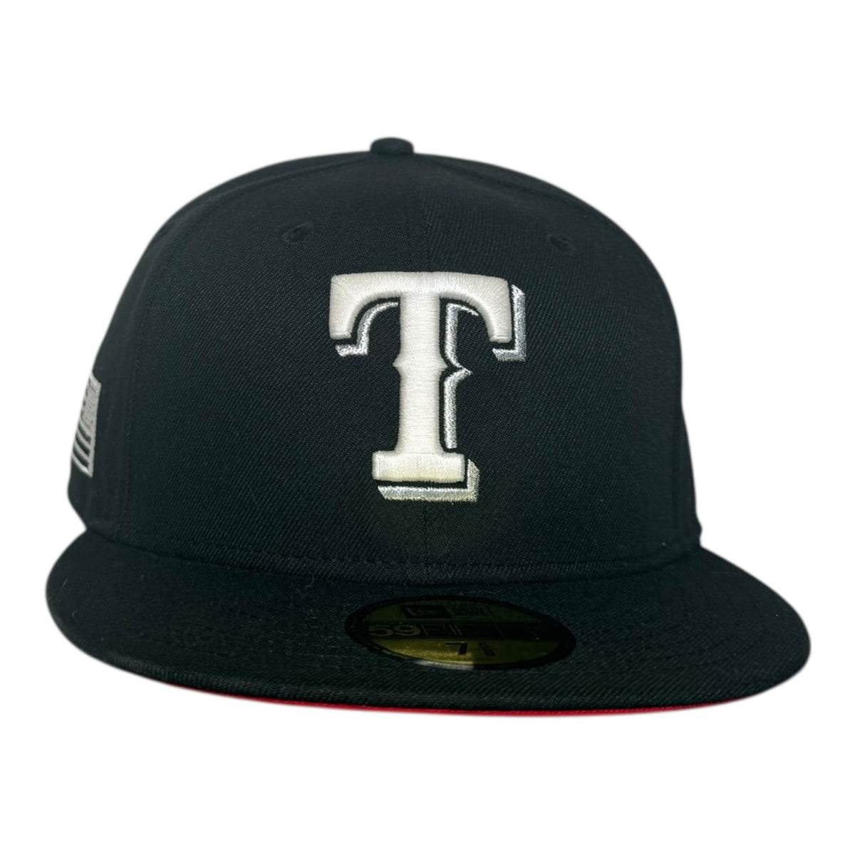 The Hat Wall Texas Rangers 911 Flag Red UV New Era 59Fifty Fitted Hat