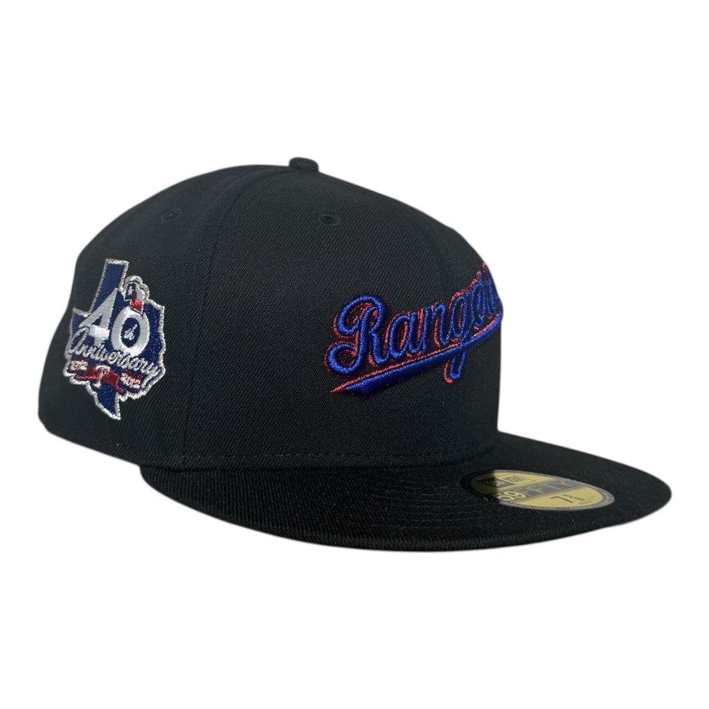 The Hat Wall Texas Rangers 40th Anniversary Script New Era 59Fifty Fitted Hat