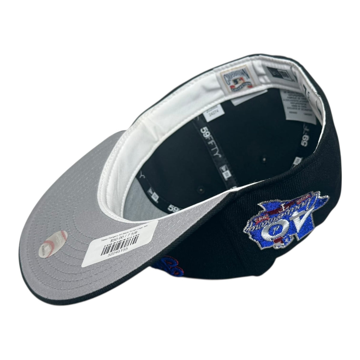 The Hat Wall Texas Rangers 40th Anniversary Script New Era 59Fifty Fitted Hat