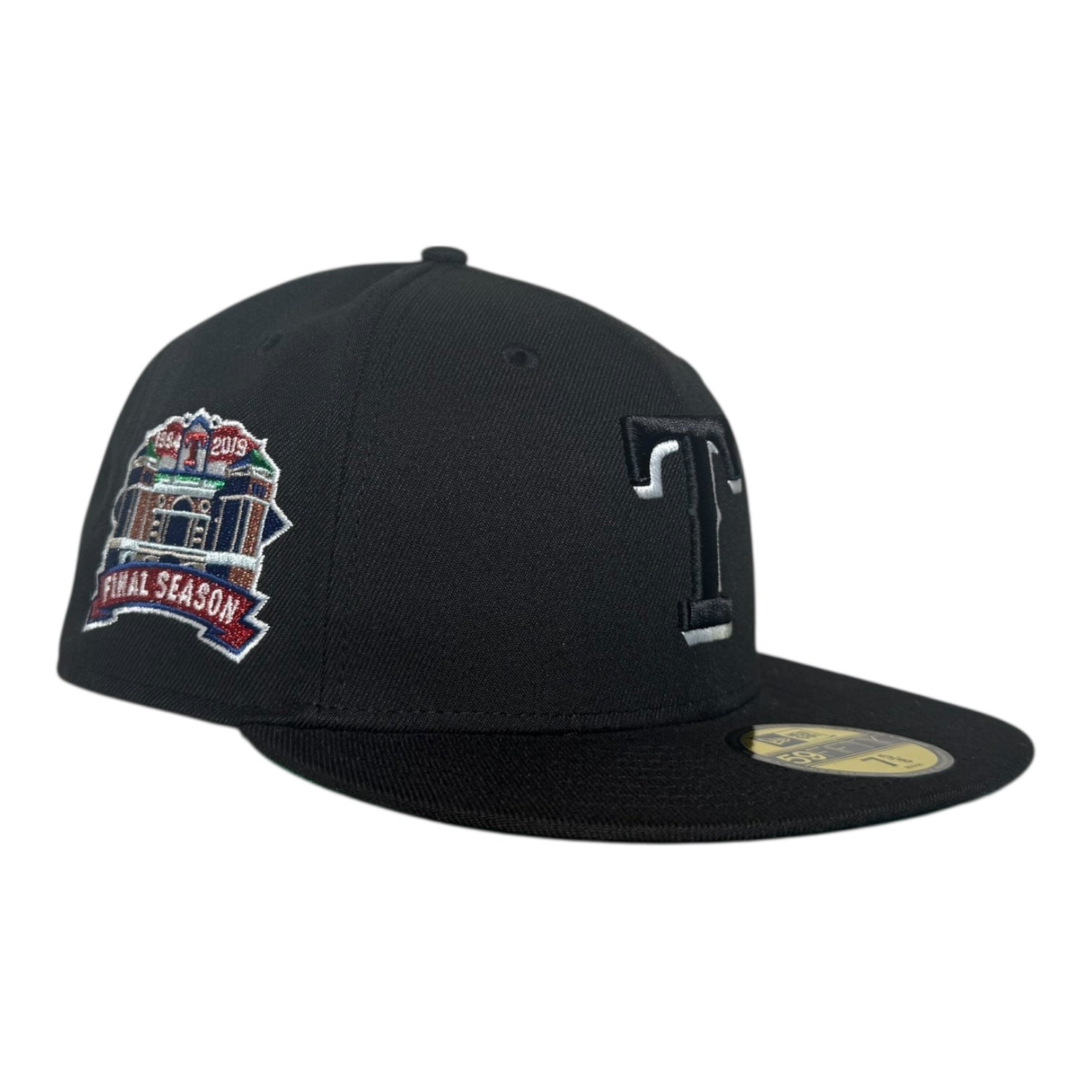 Texas Rangers "Black White Stadium Pack" Hat Club New Era 59Fifty Fitted Hat