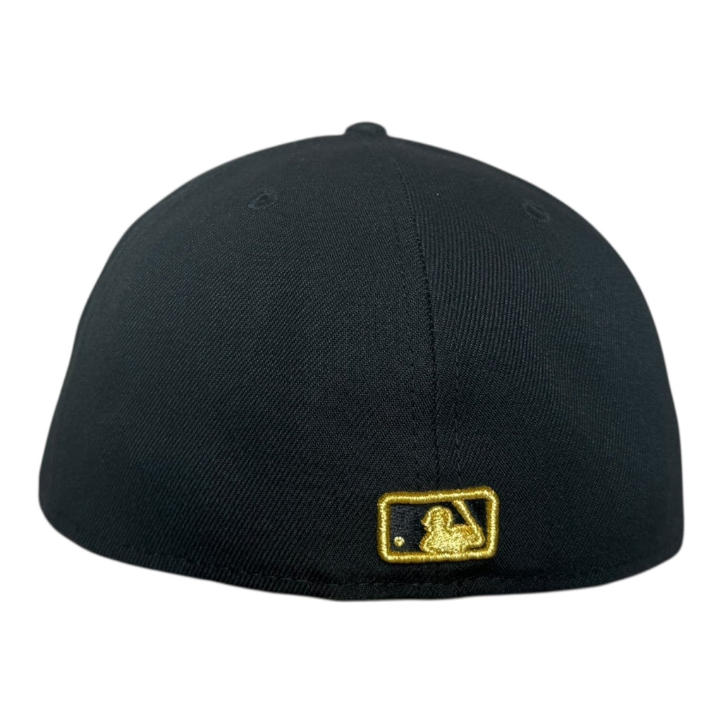 The Hat Wall Texas Rangers Black on Metallic New Era 59Fifty Fitted Hat