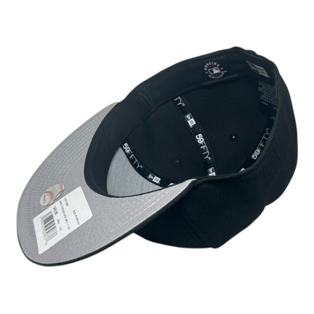 The Hat Wall Texas Rangers Black on Metallic New Era 59Fifty Fitted Hat