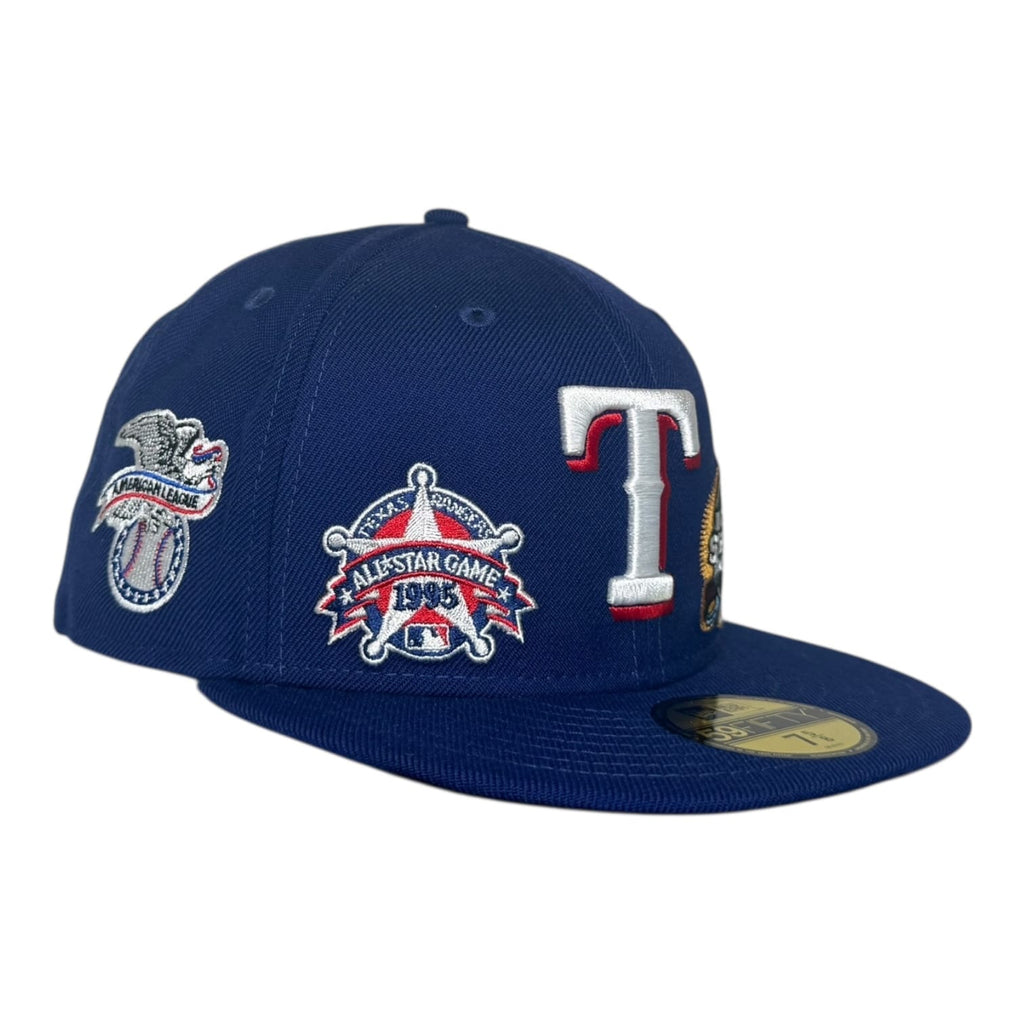 The Hat Wall Texas Rangers Multi Patch New Era 59Fifty Fitted Hat