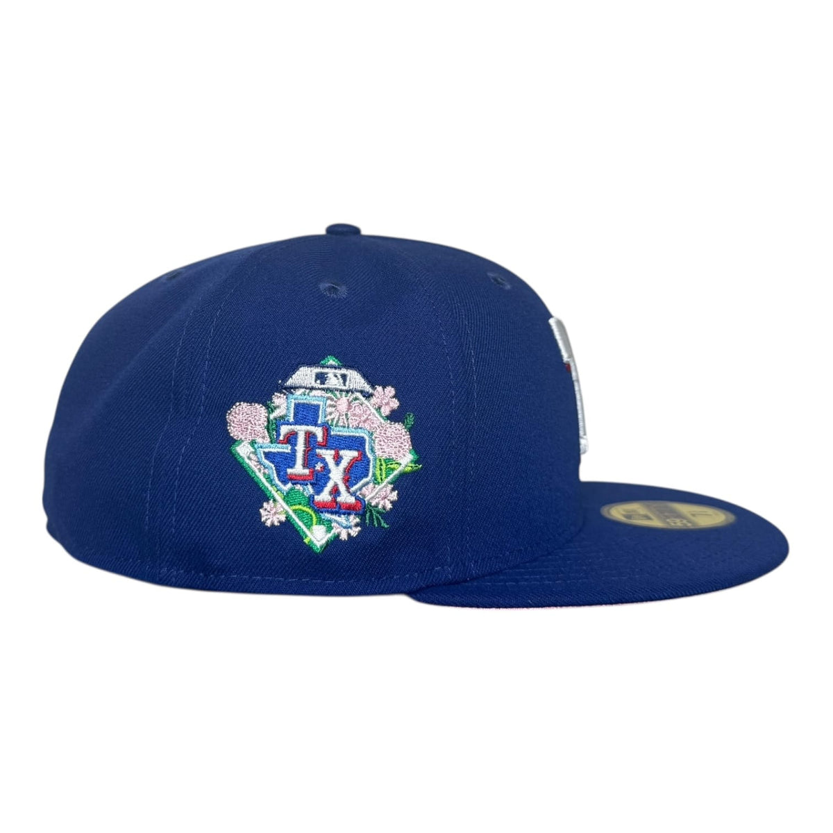 The Hat Wall Texas Rangers Texas Patch Pink Floral UV New Era 59Fifty Fitted Hat
