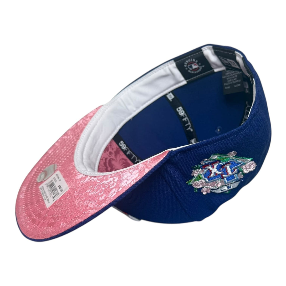 The Hat Wall Texas Rangers Texas Patch Pink Floral UV New Era 59Fifty Fitted Hat