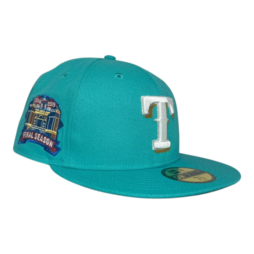 The Hat Wall Texas Rangers Final Season Teal New Era 59Fifty Fitted Hat
