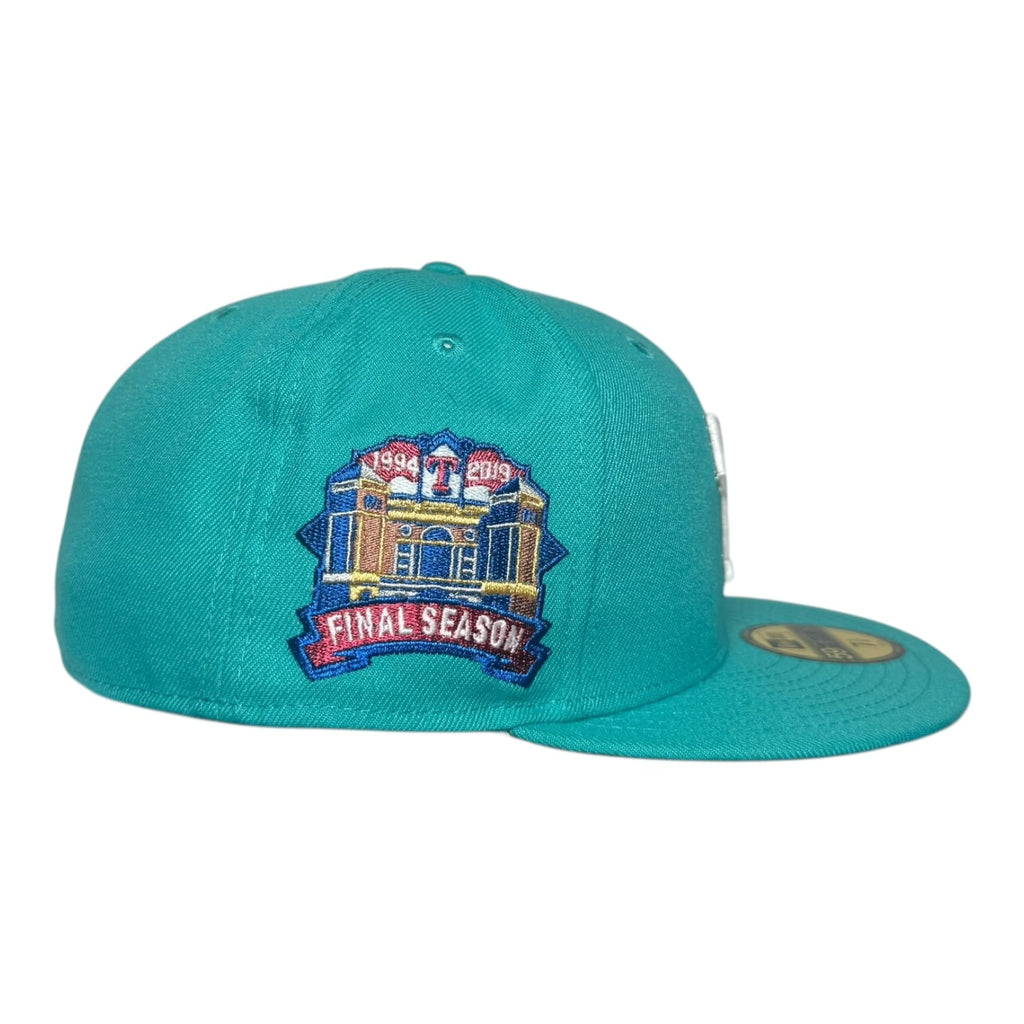 The Hat Wall Texas Rangers Final Season Teal New Era 59Fifty Fitted Hat
