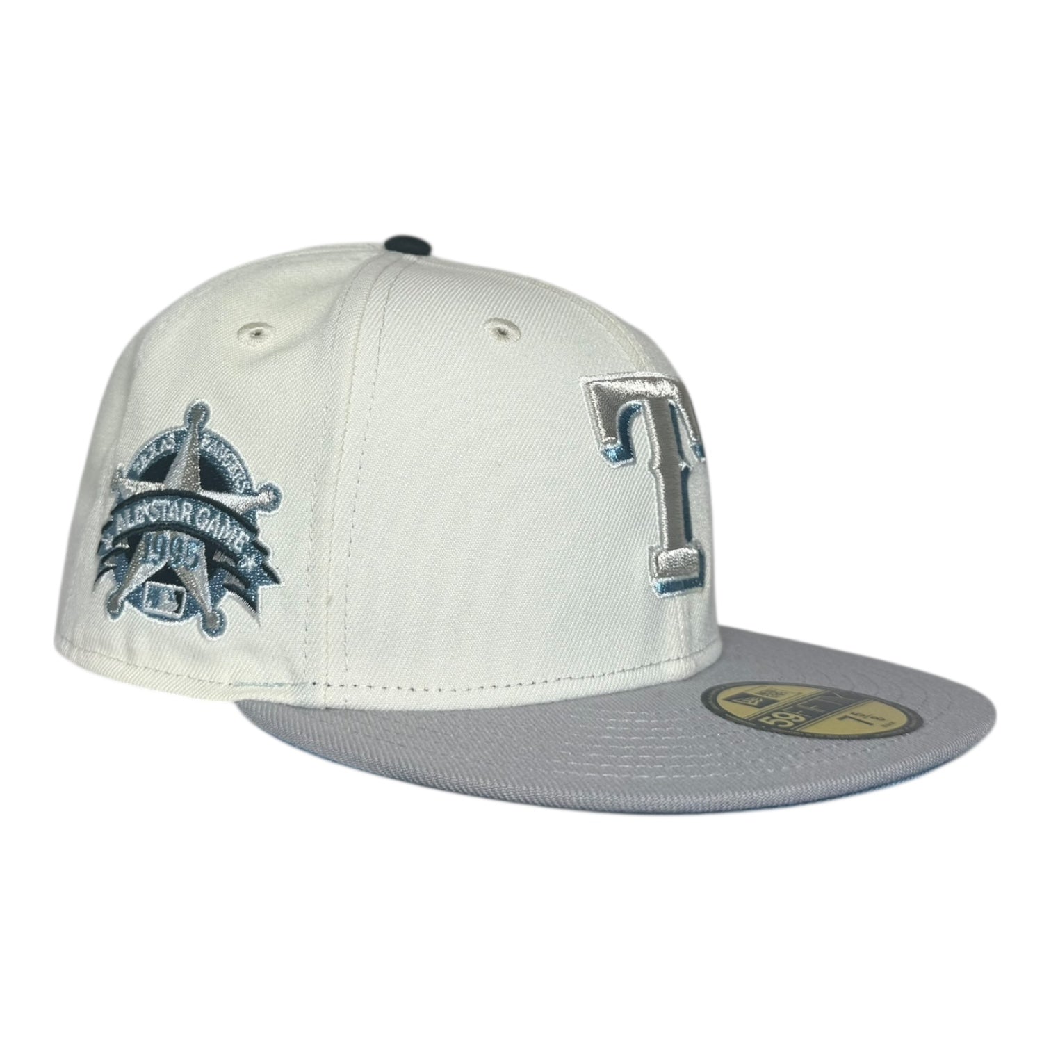 Texas Rangers 1995 All Star Game Icy Blue UV Hat Club New Era 59Fifty Fitted Hat