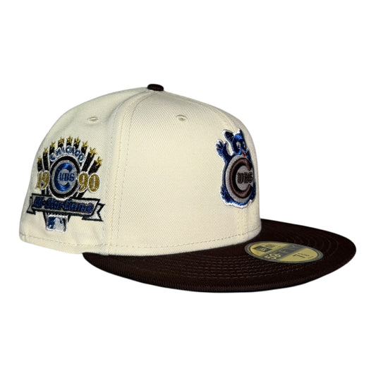 Chicago Cubs Chrome/Burnt Wood Waving Bear 1990 All Star Game New Era 59Fifty Fitted Hat