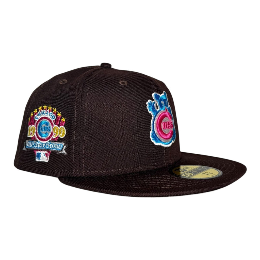 Clark Street Sports Chicago Cubs 1990 All Star Game New Era 59Fifty Fitted Hat Burnt Wood
