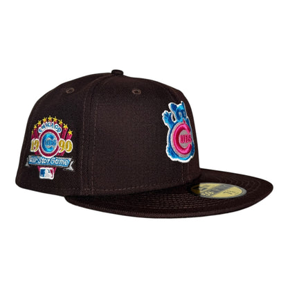 Chicago Cubs 1990 All Star Game New Era 59Fifty Fitted Hat Burnt Wood