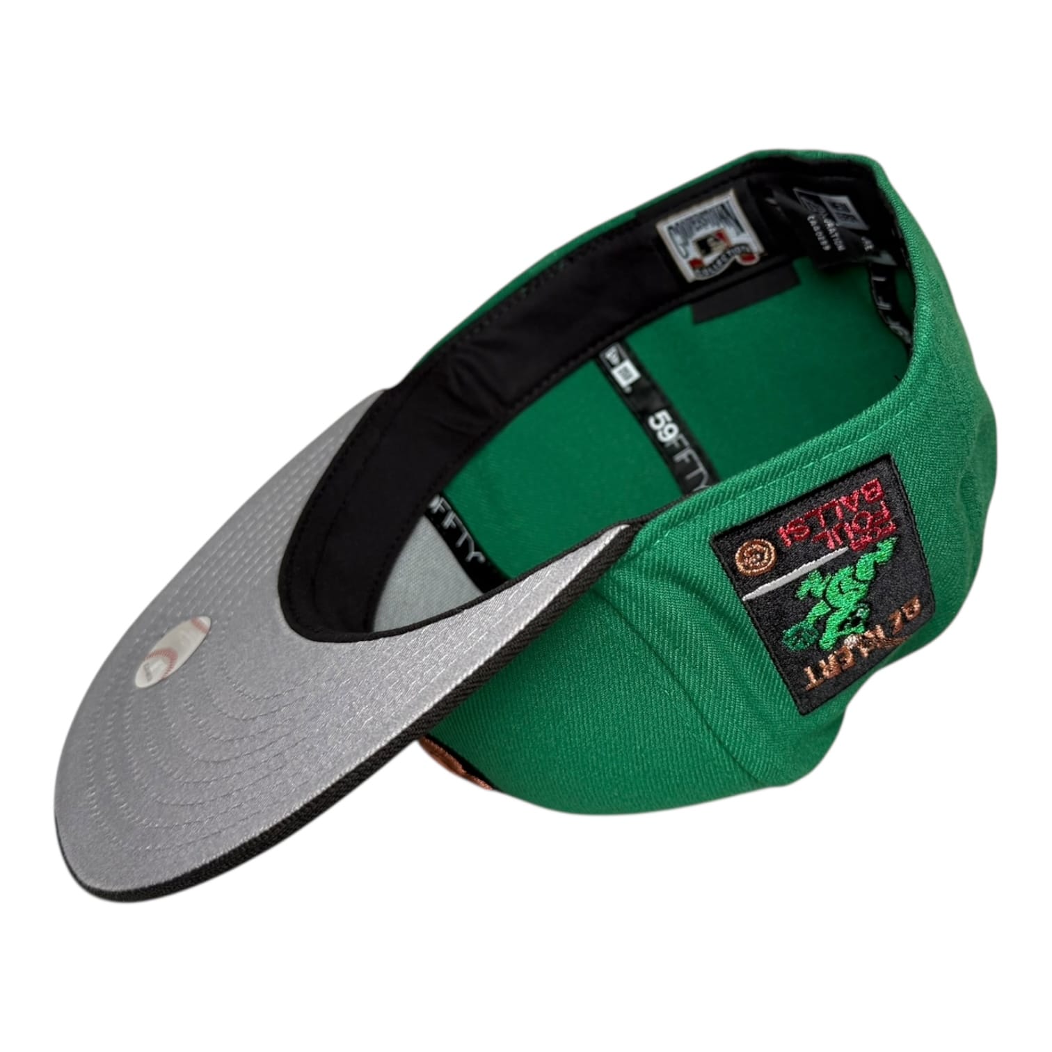 Exclusive Fitted Chicago Cubs Be Alert for Foul Balls New Era 59Fifty Fitted Hat Green