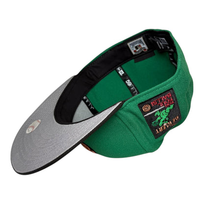 Chicago Cubs Be Alert for Foul Balls New Era 59Fifty Fitted Hat Green