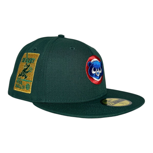 Chicago Cubs Be Alert for Foul Balls Hat Club New Era 59Fifty Fitted Hat Green