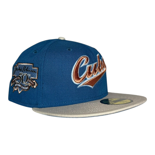 Chicago Cubs Jackie Robinson 50th Anniversary New Era 59Fifty Fitted Hat