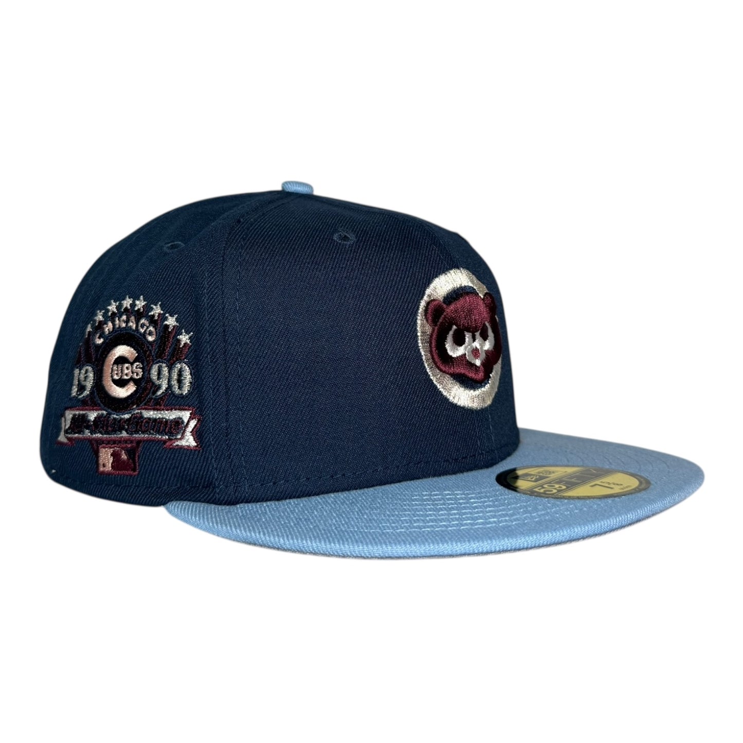 Chicago Cubs 1990 All Star Game New Era 59Fifty Fitted Hat Oceanside Birdseye Blue
