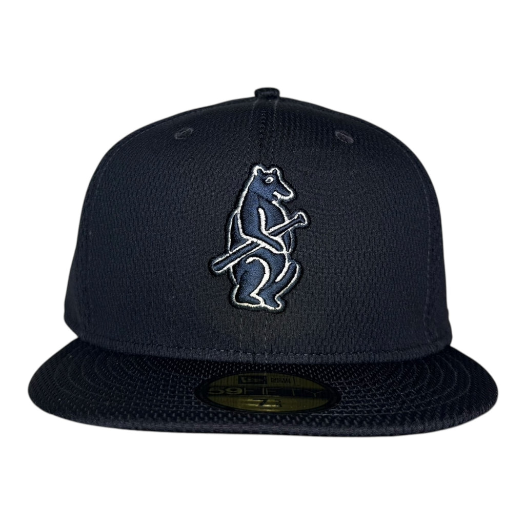 Chicago Cubs New Era 59Fifty Fitted Hat Textured Navy