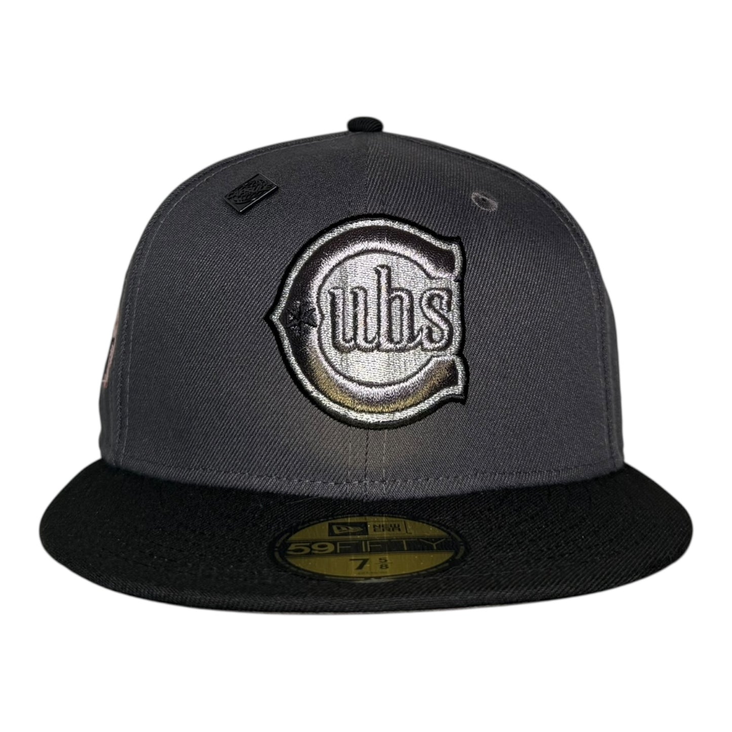 Chicago Cubs Tokyo Series 2025 Capsule Hats New Era 59Fifty Fitted Hat Metallic Graphite Black