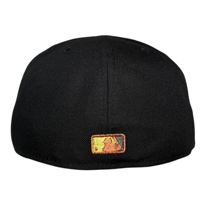 Chicago Cubs Be Alert for Foul Balls Two Tone Black New Era 59Fifty Fitted Hat