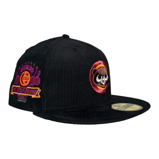 Chicago Cubs 1990 All Star Game Corduroy Material New Era 59Fifty Fitted Hat Black