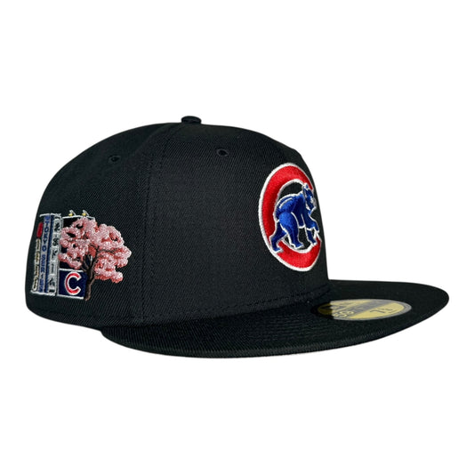 Chicago Cubs Tokyo Series 2025 "Cherry Blossom" New Era 59Fifty Fitted Hat Black Grey