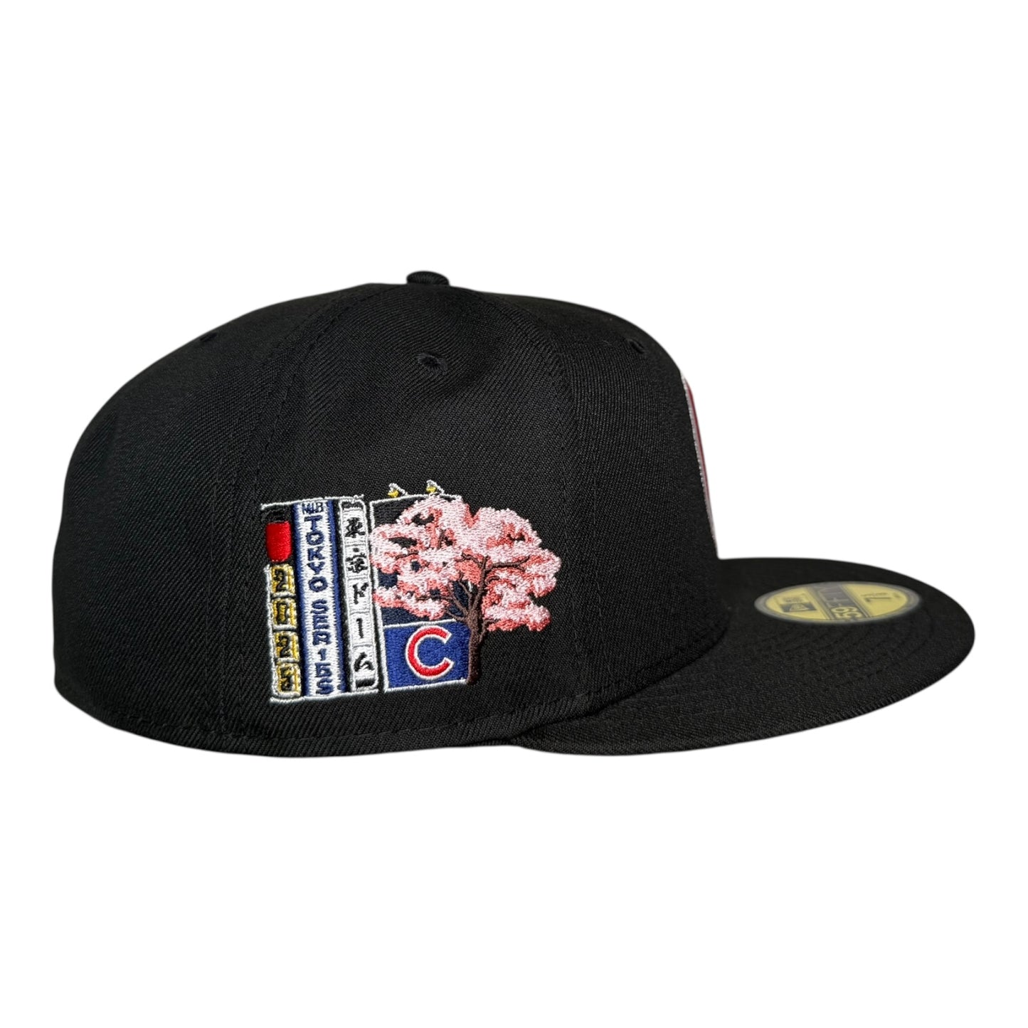 Chicago Cubs Tokyo Series 2025 "Cherry Blossom" New Era 59Fifty Fitted Hat Black Grey