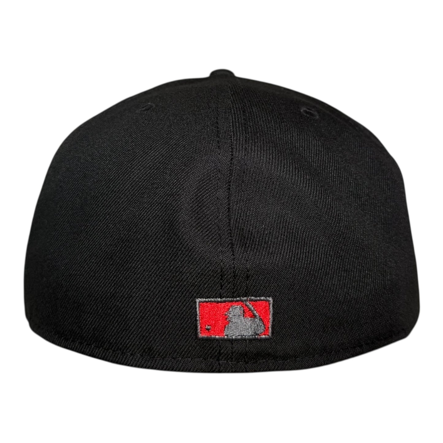 Chicago Cubs Be Alert for Foul Balls New Era 59Fifty Fitted Hat Black Metallic