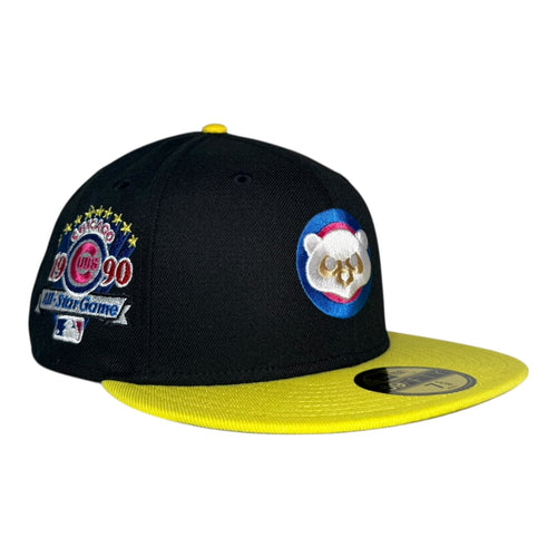 Hat Club Chicago Cubs 1990 All Star Game Hat Club New Era 59Fifty Fitted Hat Yellow