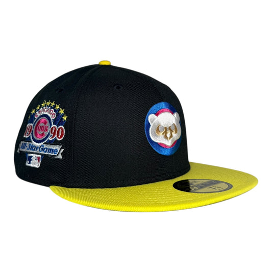 Chicago Cubs 1990 All Star Game Hat Club New Era 59Fifty Fitted Hat Yellow