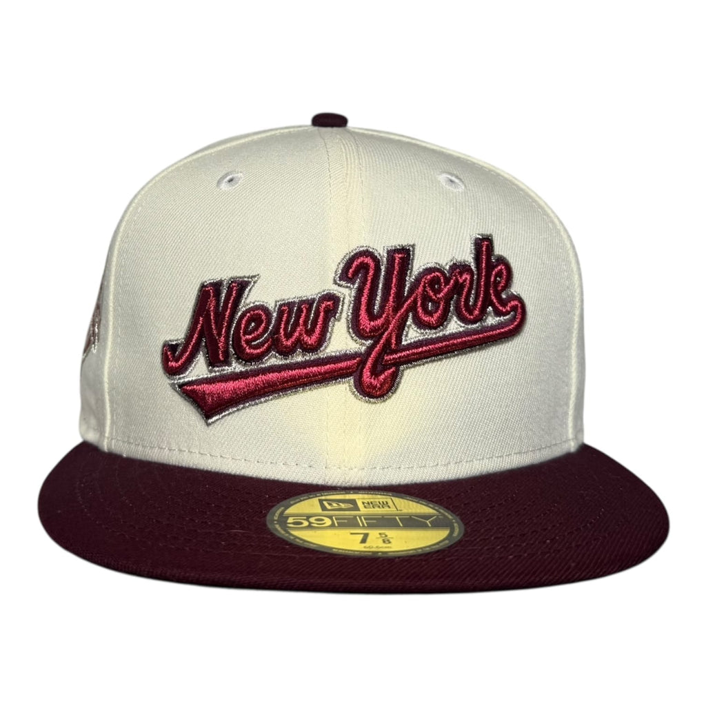 The Hat Wall New York Mets 50th Anniversary New Era 59Fifty Fitted Hat Chrome White